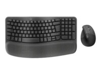 Logitech Wave Keys and Lift Combo Sæt med mus og tastatur Pressestempel Trådløs Tysk