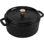 Staub La Cocotte 20cm round, black, Cast Iron