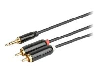 Prokord Audiokabel 3m Sort