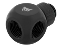 CORSAIR Hydro X Series XF Rotary Y-Splitter Kølevæske system tilpasning 1-pack Sort