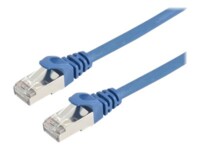 Prokord CAT 6a Kabel med afskærmning med folie og kobberfletning (SFTP 2m Netværkskabel Blå