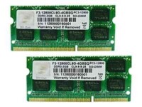 G.Skill SQ Series DDR3 4GB kit 1600MHz CL9 Ikke-ECC SO-DIMM 204-PIN