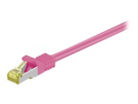 goobay CAT 7 SFTP, PiMF 15m Patchkabel Magenta