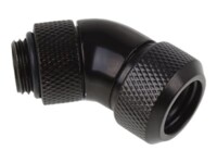 Alphacool Eiszapfen 13 mm HardTube compression fitting 45° rotatable G1/4 Flydende kølesystems kompresseion vinklet fitting 1-pack Sort