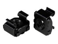 StarTech.com M6 Cage Nuts - 50 Pack, Black - M6 Mounting Cage Nuts for Server Rack & Cabinet (CABCAGENUT6B) Burmøtrik Sort