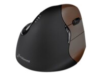 Evoluent VerticalMouse 4 Small Optisk Trådløs Sort Brun