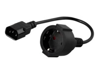 Prokord Strøm IEC 60320 C14 Strøm CEE 7/4 (female) Sort 20cm Strømforsyningsadapter
