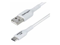 StarTech.com 2m (6.6ft) White USB-A to USB-C Charging Cable/Cord, M/M USB Type-C kabel 2m Hvid