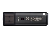 Kingston Technology IronKey Locker+ 50 G2 64GB 3.2 Gen 1 USB stick Sort