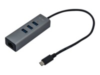 i-Tec USB-C Metal 3-Port Sort Grå