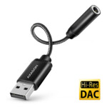 Adapter USB Axagon AXAGON ADA-HA, adapter audio USB-A na jack 3,5 mm Hi-Res DAC, 384 kHz / 32 bit, stereo