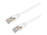 Prokord CAT 6a Kabel med afskærmning med folie og kobberfletning (SFTP 20m Netværkskabel Hvid