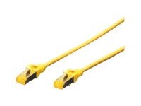 DIGITUS CAT 6a Kabel med afskærmning med folie og kobberfletning (SFTP 7m Patchkabel Gul