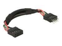 Delock USB 2.0 Pin Header USB internt kabel 10cm Sort