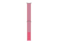 Google Visningsløkke Smart watch Pink Sølv Stainless steel Nylon Elastan Genbrugt polyester