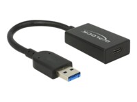 Delock Converter USB 3.1 Gen 2 Type-A male > USB Type-C USB-C adapter 15cm Sort