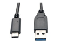 Eaton Tripp Lite Series USB-C to USB-A Cable (M/M), USB 3.2 Gen 2 (10 Gbps), Thunderbolt 3 Compatible, 3 ft. (0.91 m) USB Type-C kabel 91cm Sort