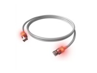 EasyLan DualBoot LED CAT 6a S/FTP, PiMF Patchkabel Grey