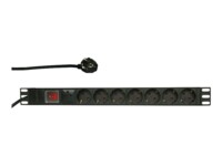 LogiLink Strømfordelingsenhed 7-stik 16A Sort