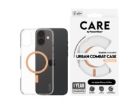 PanzerGlass CARE by Flagship Case Transparent Urban Combat w. Peachy MagSafe iPhone 16 Plus Beskyttelsescover Transparent Apple iPhone 16 Plus