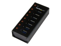 StarTech.com 7 Port USB 3.0 Hub (5 Gbps) - Metal Enclosure - Desktop or Wall Mountable - Rugged & industrial Powered USB Expander and Splitter Hub (ST7300U3M) Hub 7 porte USB