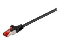 goobay CAT 6 SFTP, PiMF 15cm Patchkabel Sort