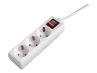 Hama 3-Socket Multiple Socket Outlet with Switch and Childproof Lock Stikdåse 3-stik Hvid 1.4m