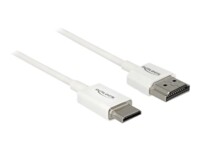 Delock Slim High Quality HDMI-kabel med Ethernet 25cm Hvid