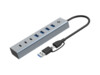 CONCEPTRONIC USB-Hub 7-Port 3.0 ->7x3.0, 5Gbps m.Netzteil gr
