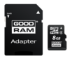 FLASH SDHC Card 8GB Goodram Class 4 + Adapter