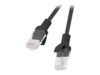 Lanberg CAT 5e Ikke afskærmet parsnoet (UTP) 25cm Patchkabel Sort RAL 9004