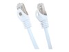 Cablexpert CAT 6a Kabel med afskærmning med folie og kobberfletning (SFTP 50cm Patchkabel Hvid