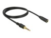 Delock Forlængerkabel til audio 2m Sort