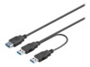 goobay USB / strøm kabel 30cm Sort