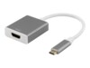 DELTACO USBC-HDMI9 HDMI adapter 20cm Grå