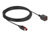 DeLOCK 8 pin USB PlusPower (24 V) (male) - 8 pin USB PlusPower (24 V) (female) Sort 4m PoweredUSB extension cable
