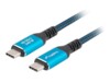 Lanberg USB4 USB Type-C kabel 1.5m Sort Blå