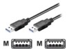 M-CAB USB-kabel 1.8m Sort