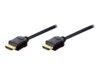 ASSMANN HDMI-kabel med Ethernet 3m Sort