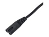 Akyga Pro Series Europlug (strøm CEE 7/16) (male) - Strøm IEC 60320 C7 Sort 50cm Strømkabel