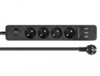 DeLOCK Extension Socket Stikdåse 4-stik 16A Sort 1.5m