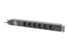 Lanberg Strømfordelingsenhed 6-stik 10A Sort 2m