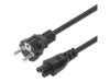 Manhattan Power CEE 7/7 Strøm IEC 60320 C5 Sort 1m Strømkabel