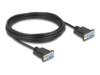 Delock Serial Cable RS-232 D-Sub9 female to female with narrow plug housing 5 m