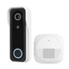 DOORCAM 3000 Wifi Doorbell Camera with Chime White