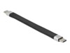 Delock USB Type-C kabel 13cm Sort Sølv