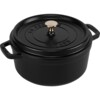 Staub La Cocotte 20cm round, black, Cast Iron