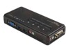 StarTech.com 4 Port Black USB KVM Switch Kit with Cables and Audio - desktop KVM Switch - VGA KVM Switch - USB KVM Switch 4 Port (SV411KUSB) KVM / audio-switch