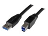 StarTech.com 1m SuperSpeed USB 3.0 Cable A to B M/M USB-kabel 1m Sort