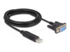 Delock USB 2.0 USB / serielkabel 1.8m Sort